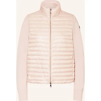 Moncler Dámská Péřová Bunda Tricot Ze Směsi Materiálů, světle...