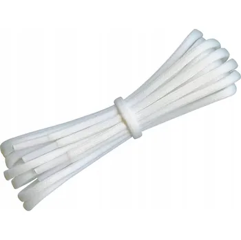 Tkaničky do bot BÍLÉ Kulaté Voskované tkaničky do bot, do kozaček, trekové, 60 cm