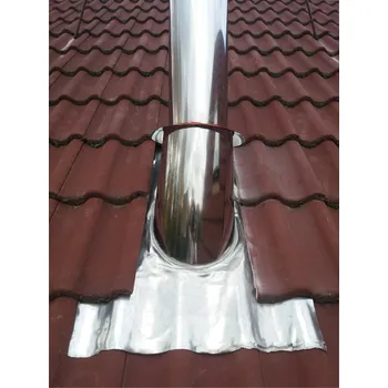 Střecha Komíny CZ Střešní průchodka 5-20° Pb okraj 150/50 mm Povrch: Nerezový