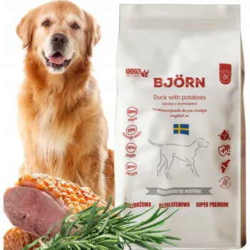 Krmivo pro psa BJÖRN Bezobilné suché krmivo pro psy Kachna s bramborami 60 % masa 10 kg