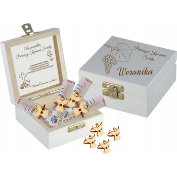 Obraz PAMÁTKA Prvního SVATÉHO PŘIJÍMÁNÍ DÁREK krabička na peníze KŘEST