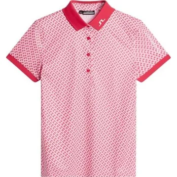 Dámské tričko J.Lindeberg Tour Tech Print dámské polo, tour geo pink dámské, S
