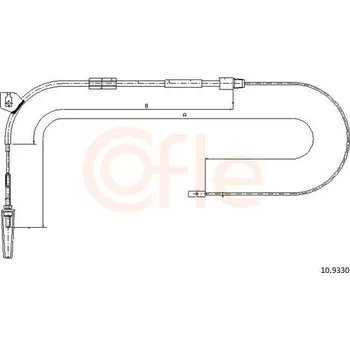Brzdový systém Tažné lanko, parkovací brzda COFLE 10.9330
