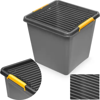 Úložný box Velká nádoba s víkem Krabička 36 l Plast BOX