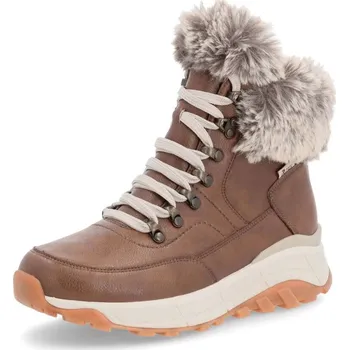 Dámské kozačky Dámská kotníková obuv RIEKER REVOLUTION W0063-22 hnědá W4 43