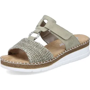 Dámské pantofle Dámské nazouváky RIEKER V1243-52 zelená S5 42