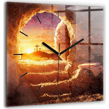 Hodiny Nástěnné hodiny SacroArte oranžové 60 cm