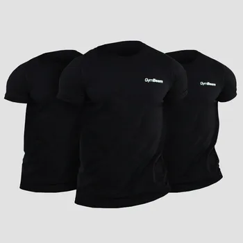 Pánská móda GymBeam Tričko Basic 3Pack Black XXL - 3pack černá