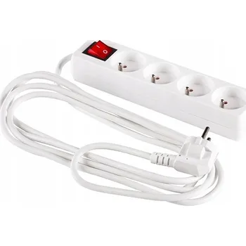 Napájecí kabel Prodlužovací Kabel Elcan 1,5 m 4 ks bílá