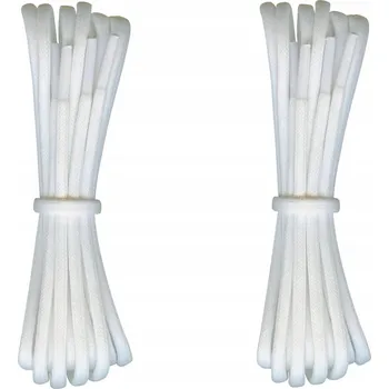 Tkaničky do bot BÍLÉ Kulaté Voskované Tkaničky do Bot, Trekové Tkaničky 100 cm