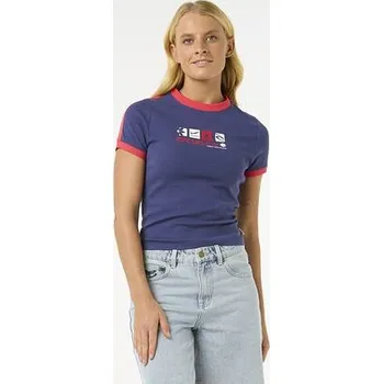 Pánské tričko Tričko Rip Curl LAS DALIAS FITTED TEE Dark Blue velikost S