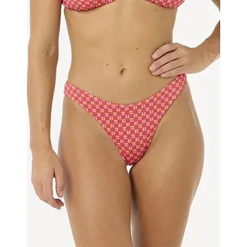 Dámské plavky Plavky Rip Curl SHELL COVE HIGH LEG CHEEKY Red velikost M