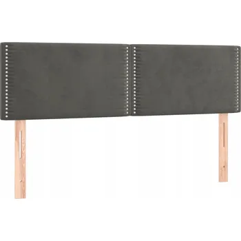Čelo postele sametové tmavě šedé 144x78/88 cm