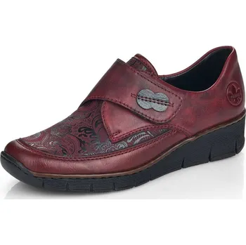 Dámské polobotky Dámské polobotky RIEKER 537C0-35 červená W5 40