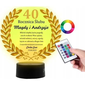 Lampička LAMPA NA SKLENĚ Dárek 3D LED RGB + DÁLKOVÝ OVLADAČ 16 BAREV