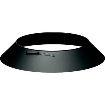 Komín Komíny CZ Límec ke střešní průchodce nerez 180-30 mm Povrch: Černý R9005