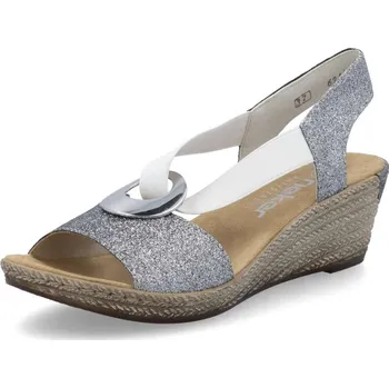 Dámské sandále Dámské sandály RIEKER 624H6-92 stříbrná S5 40