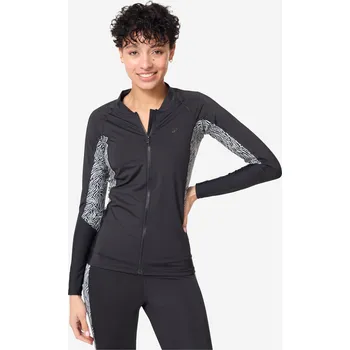 DECATHLON Dámské tričko na aqua fitness a aqua biking s dlouhým rukávem Phoebe 46 ČERNÁ