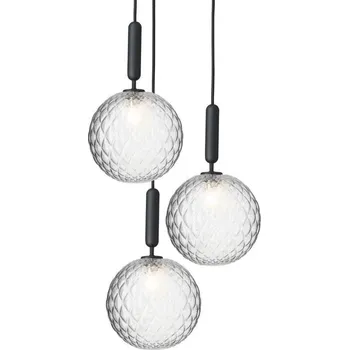 Nuura Závěsné svítidlo Miira 3 Large, rock grey/optic clear