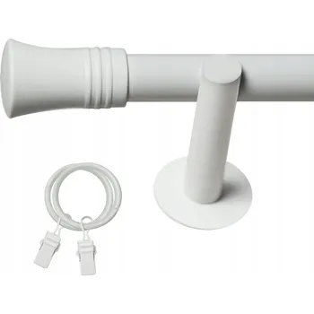 Garnýž GARNÝŽ KOVOVÁ JEDNOŘADÁ 340 CM 19MM ČERNÁ BÍLÁ ŽABKY KONCOVKY