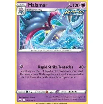 Volný čas Pokémon CRE 070/198 Malamar - Chilling Reign Stav: Near Mint, Verze: NORMAL