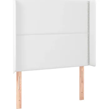 Čelo postele s ušima bílé 103x16x128 cm