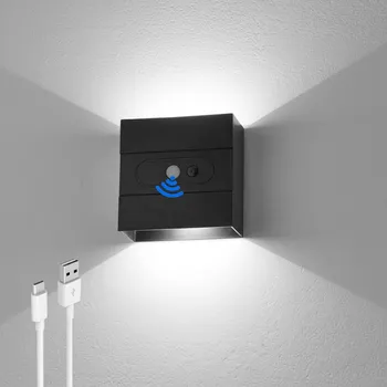 Nástěnné svítidlo LED Nástěnné Svítidlo Venkovní s Pohybovým Čidlem Nahoru A Dolů Studená Bílá