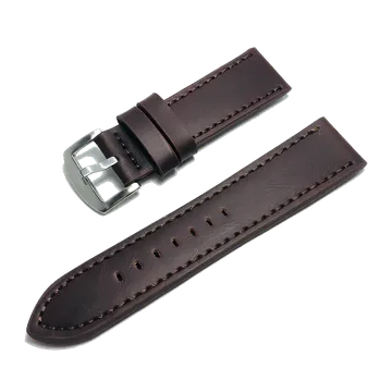 MůjMiBand.cz PU kožený řemínek pro chytré hodinky 22mm Barva: tmavě hnědá