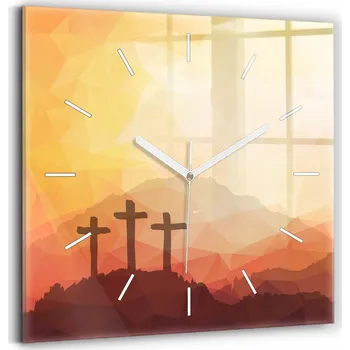 Hodiny Nástěnné hodiny SacroArte žluté 30 cm