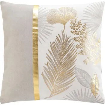 Polštář Polštář Melisse, 45 × 45 cm, béžový s metalickým potiskem 1612466