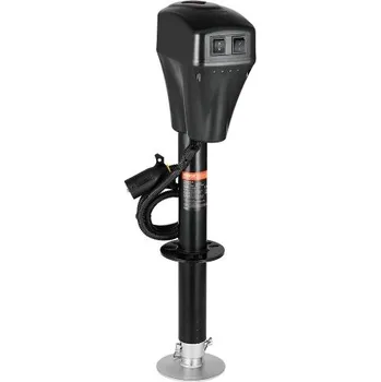 zvedák Elektrický zvedák pro přívěsy VEVOR, 5000 liber, odolný elektrický zvedák pro karavany s 7kolíkovým konektorem, ruční klikou a krytem zvedáku odolným proti povětrnostním vlivům, zdvih 10"-28,3", pro přívěsy, obytné vozy a karavany, černý