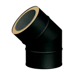 Komíny CZ Nerezové izolované koleno černé 45° 150 0,5-30mm