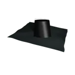 Komíny CZ Střešní průchodka 5-20° nerez okraj 200/50 mm Povrch: Černý R9005