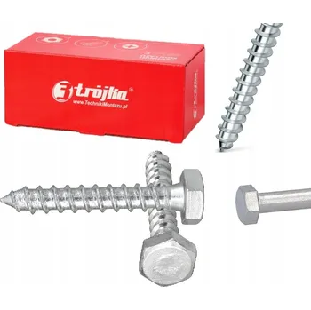 Šroub 12x140 Šrouby vruty do dřeva na klíč s šestihrannou hlavou 571 pozink 1 KG