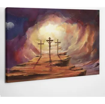 Obraz Výtisk na plátno Canvas Obraz do ložnice Tři Kříže Golgota 60x40 cm