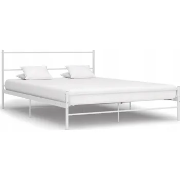 Postel Manželská postel kovová Zakito Home 140x200 bílá