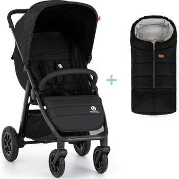 Kočárek PETITE&MARS Kočárek sportovní Airwalk2 Perfect Black + PETITE&MARS fusak Jibot