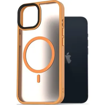 Pouzdro na mobilní telefon AlzaGuard Matte Case Compatible with MagSafe pro iPhone 13 žlutý