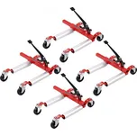 VEVOR Zvedák kol, maximální nosnost 1500 liber, zvedák na auto s otočnými koly o 360°, polohovací ráčna pro těžká vozidla, pro opravy a stěhování automobilů, sada 4 kusů