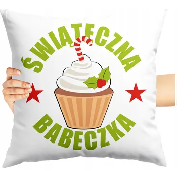 Polštář POLŠTÁŘ VÁNOČNÍ CUPCAKE PRO ŽENU PŘÍTELKYNI BABIČKU