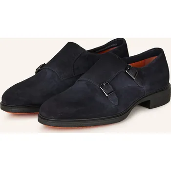 Pánské mokasíny Santoni Pánské Monky S Dvojitou Přezkou Easy, tmavě modrá, 42,5