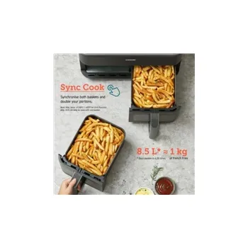 fritéza Cosori Dual Basket horkovzdušná fritéza 8.5l + 5x špíz a rošt