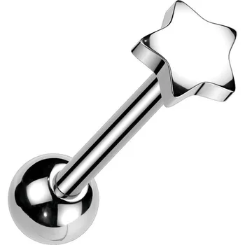 Piercing Šperky4U Piercing do jazyku - hvězda - PJ01040