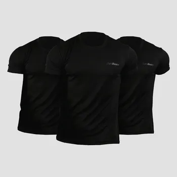 Pánské oblečení GymBeam Tričko TRN 3Pack Black M - 3pack černá