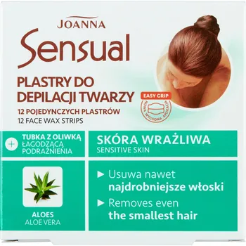 JOANNA Sensual Depilační pásky na obličej, 12 kusů + Tubička s olejíčkem, 10 ml