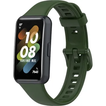 Příslušenství k chytrým hodinkám eses Silikonový náhradní náramek pro Huawei Band 7 Barva: Khaki - zelená army