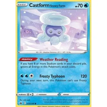 Sběratelská karetní hra Pokémon CRE 034/198 Castform Snowy Form - Chilling Reign Stav: Near Mint, Verze: NORMAL