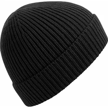 Módní doplněk Beechfield Žebrovaná čepice s manžetou Barva: Černá CB380