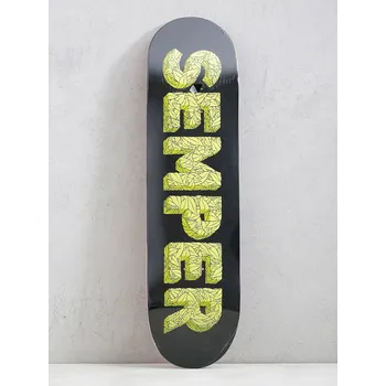 Skateboard Semper Skateboards Leaf (black/yellow) 8.5