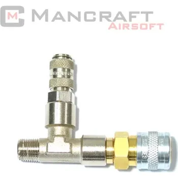 MANCRAFT MANCRAFT HPA 3-WAY adaptér se spojkami QD US a MICRO QD 4 mm - Závit G1/8